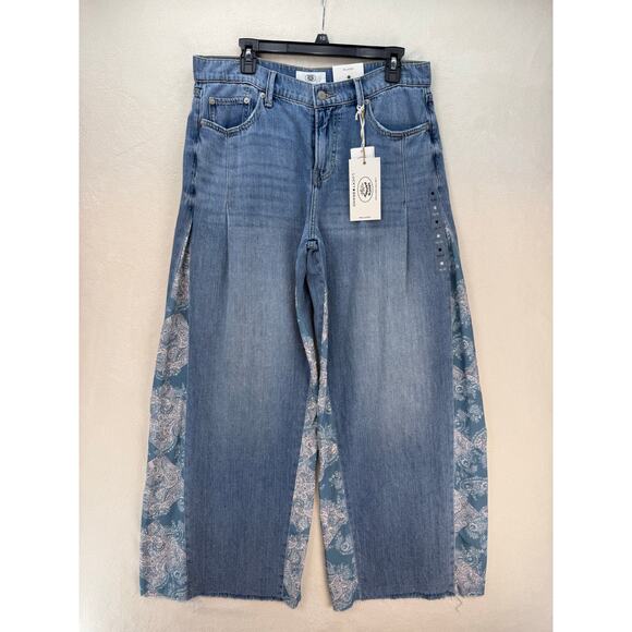 Lucky Brand Pants - LUCKY BRAND X LAURA ASHLEY 12/31 WIDE LEG PALAZZO PANTS JEANS RARE PAISLEY